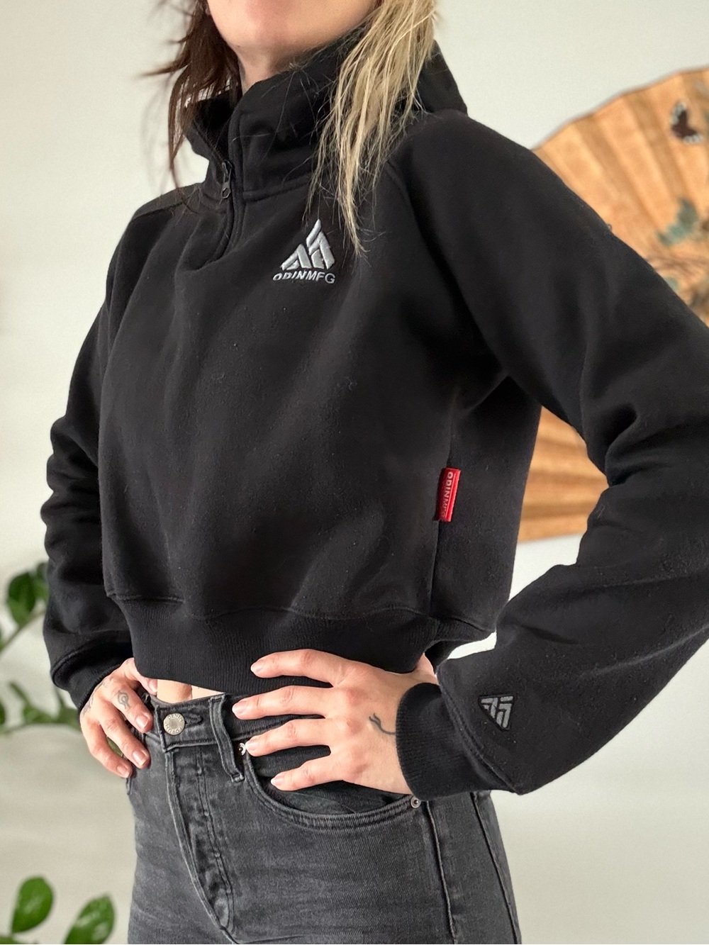 1/4 Zip Cropped Hoodie